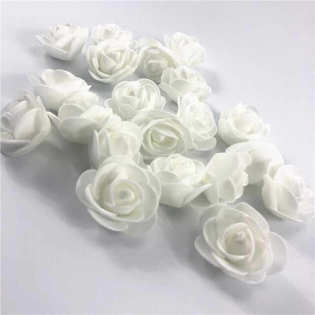 1PC 15cm/20cm/35cm Foam Rose Bear Mold DIY TOY Artificial Rose Flower Bear Plastic Bear Roses Luck Dog Mold Model: 100pcs White