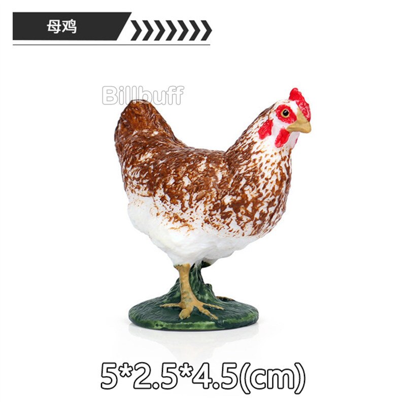 Simulatie Pluimvee Dieren Model Kip Haan Turkije Actiefiguren Vroege Educatief Speelgoed Voor Kinderen Kerst Cadeau: chick figures m