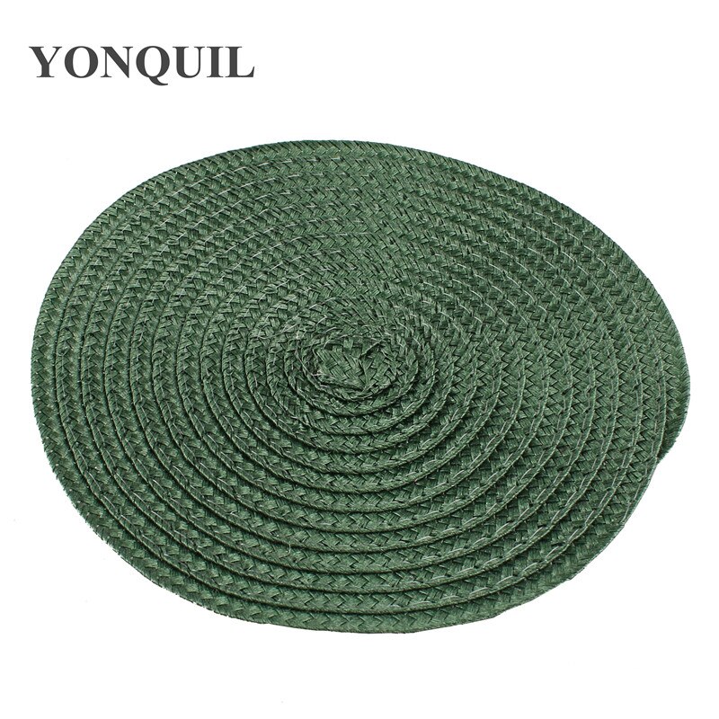 Base fascinator redonda feminina de 15cm, chapéu para casamento e noiva, acessório para cabelo faça você mesmo: dark green
