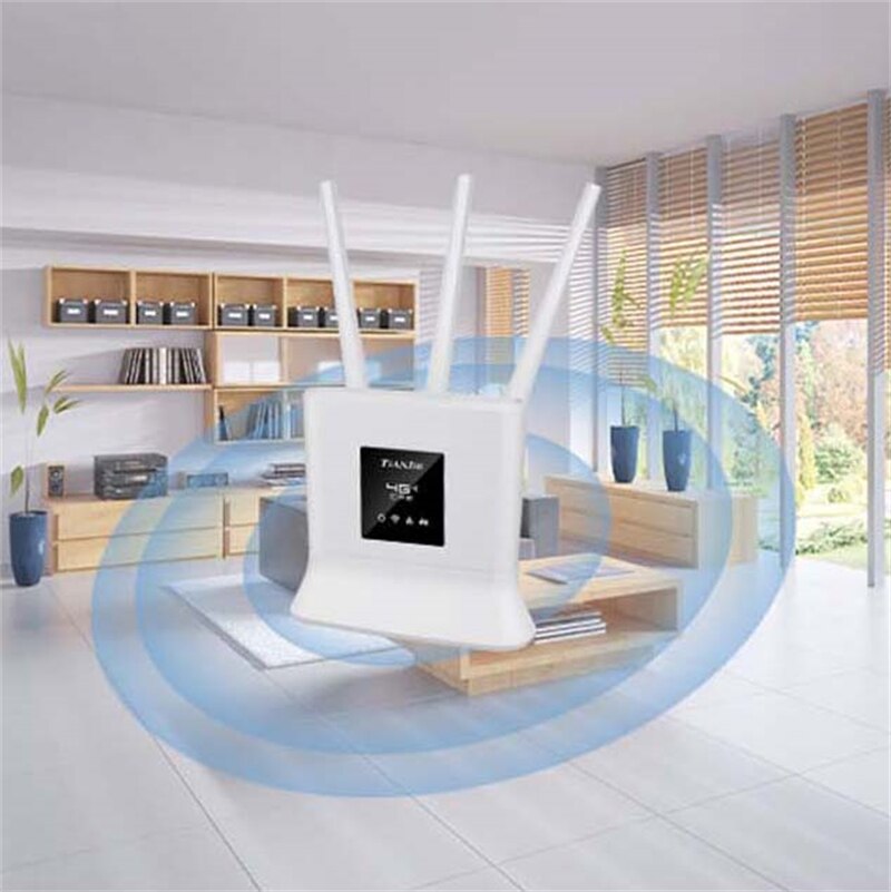 Wifi Modem 4G Sim-kaart Draadloze Router Voor Ip Camera Buiten Wi-fi Hotspot Dekking Wan Lan CAT4 Router Met externe Antenne