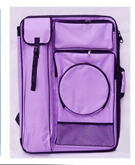 Bolsa grande 4K para dibujo de bocetos, 6 colores, bolso de hombro, bolsa de viaje, bolsa de dibujo, herramientas de arte para dibujo, suministros para Artista: Lilac