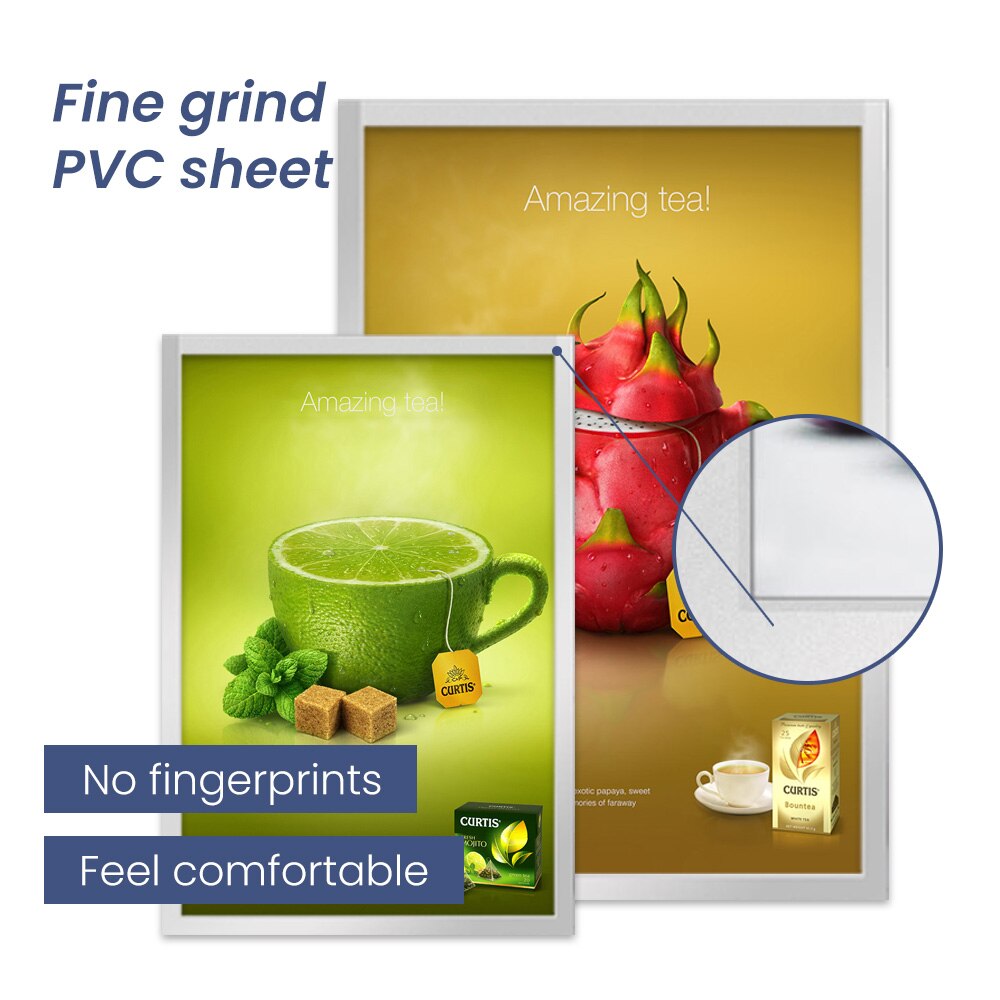 A3 Silver Certificate Frame PVC Picture Poster Photo Frame Wall Mount Document Office Annouce Display