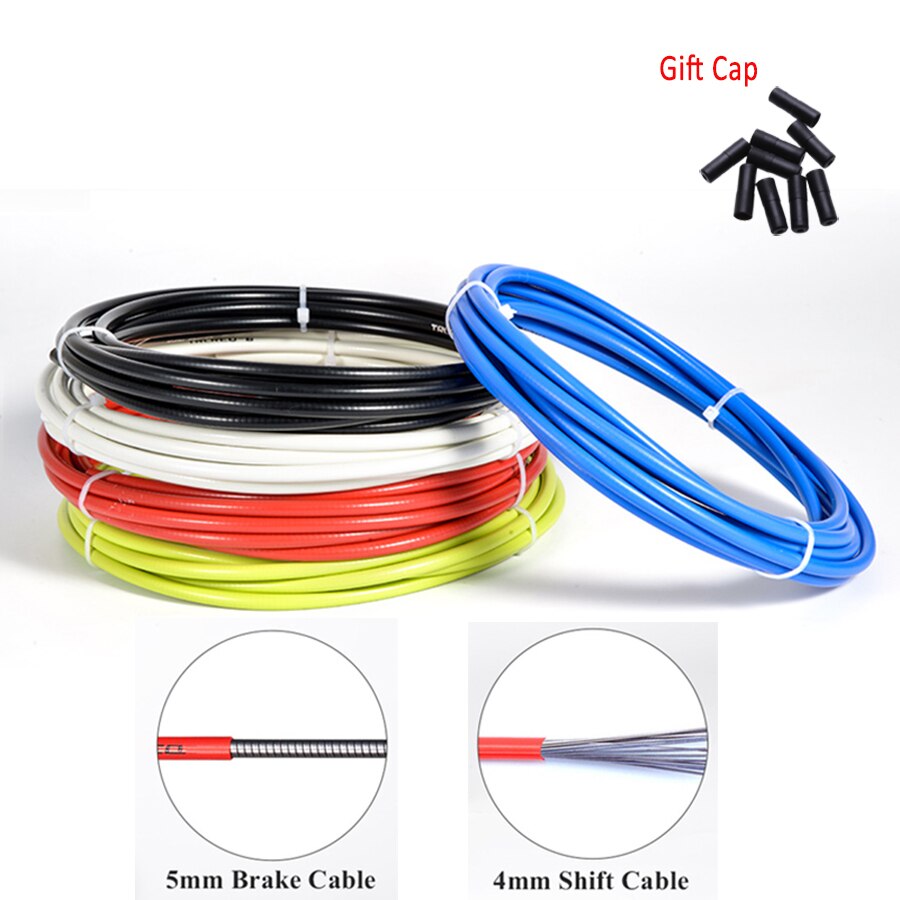 3M Universal Bicycle Brake Cable Housing Shift Cable Wire Pipe for 4mm/5mm MTB Road Bike Derailleur Brake Line Front Rear Tube