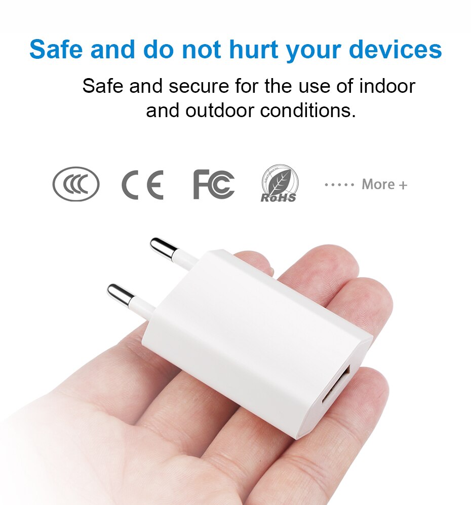 European EU Plug USB AC Travel Wall Charging Charger Power Adapter For Apple iPhone 6 6S 5 5S 4 4S 3GS