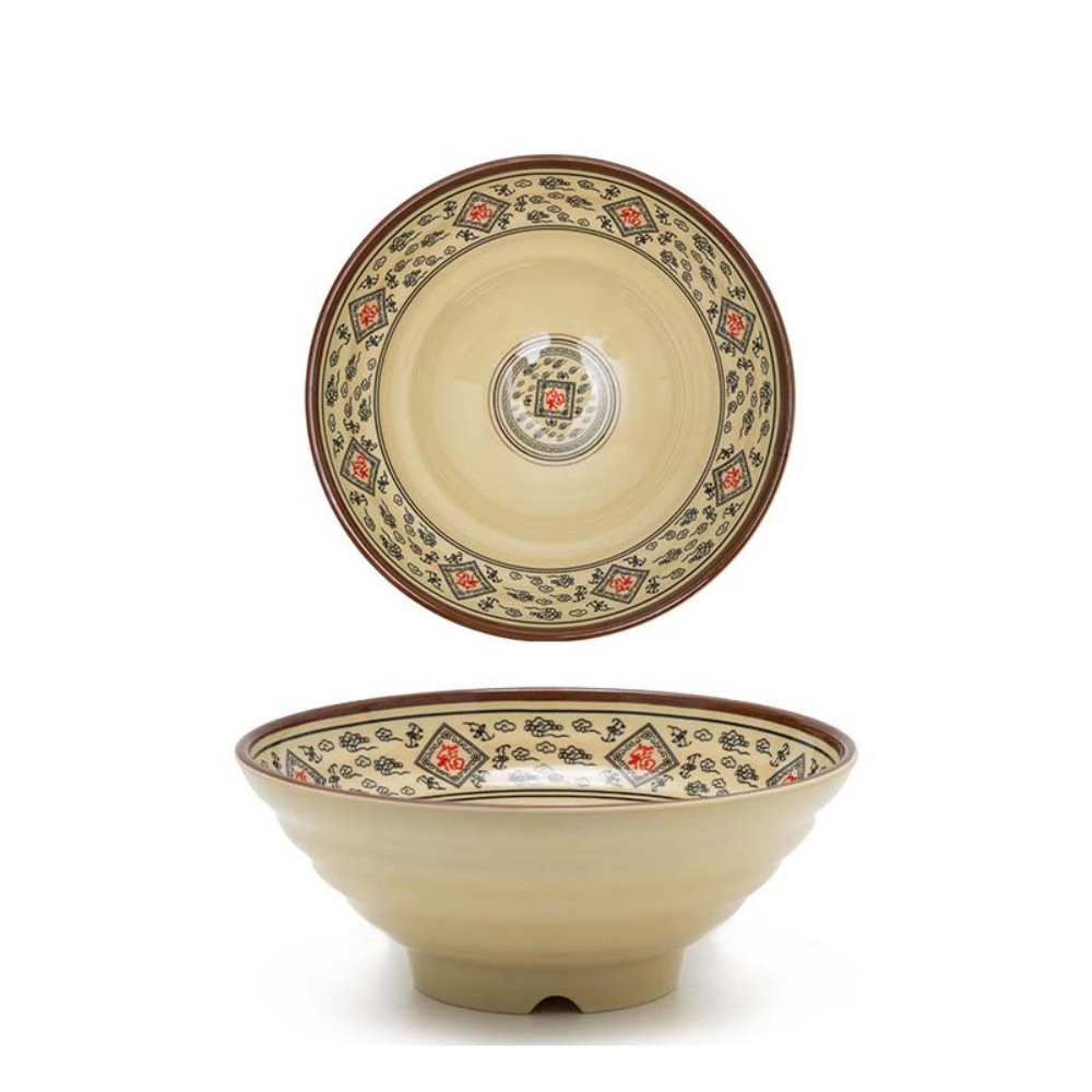 Commerciële imitatie keramische melamine Ramen kom grote capaciteit anti-val noedelkom Japanse soepkom restaurants: plum