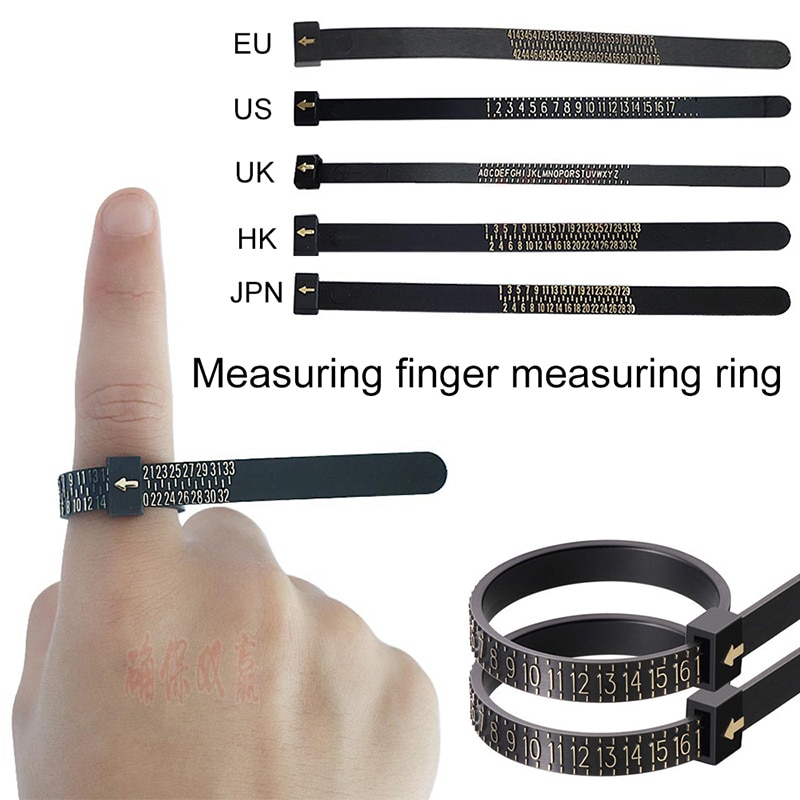 Finger Measuring Tool Ring Size Gauge Soft Ruler Ring Mouth Hand Circumference Size Number Tool Jewelry Accessory Measure Tool