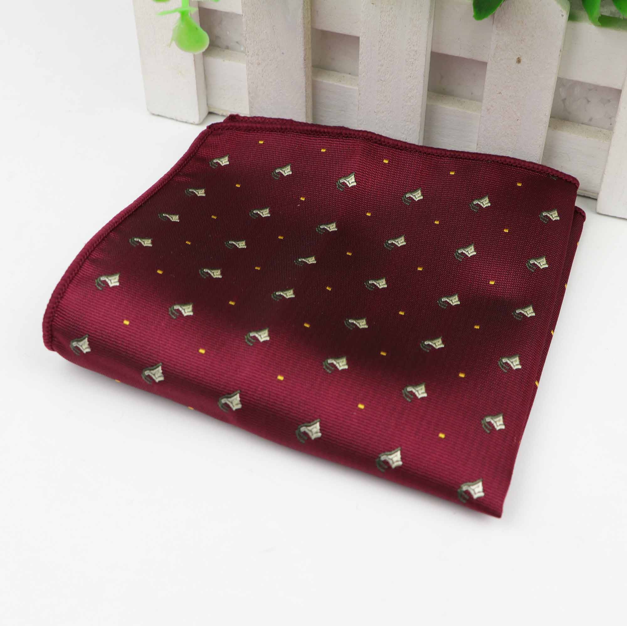 Men Kid Polyester Handkerchiefs Woven Printing Pocket Square Hankies Party Casual Bike Umbrella Dog Car Pockets Hanky: 9
