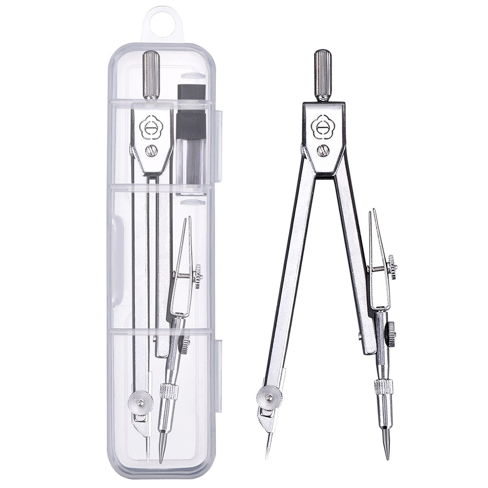 Metalen Geometrie Kompassen Met Refill Schoolbenodigdheden Student Math Tekening Kompas Trekken Cirkel Math Tool Student Briefpapier: Default Title