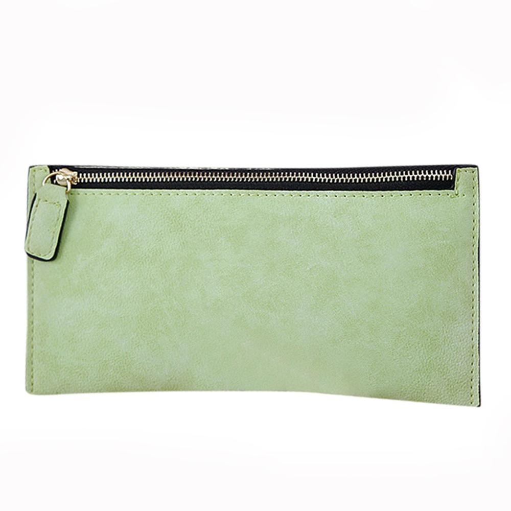 2020 nowych moda kobiet urząd dama poliuretanowa długa torebka sprzęgła zamek biznes etui z miejscem na karty dużej pojemności portfel кошелек: zielony