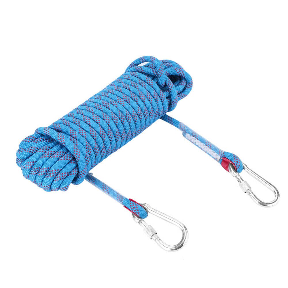 12mm Diameter Climbing Rope Outdoor Hiking Auxiliary Rope High Strength Rope 20M Outdoor Climbing Rope