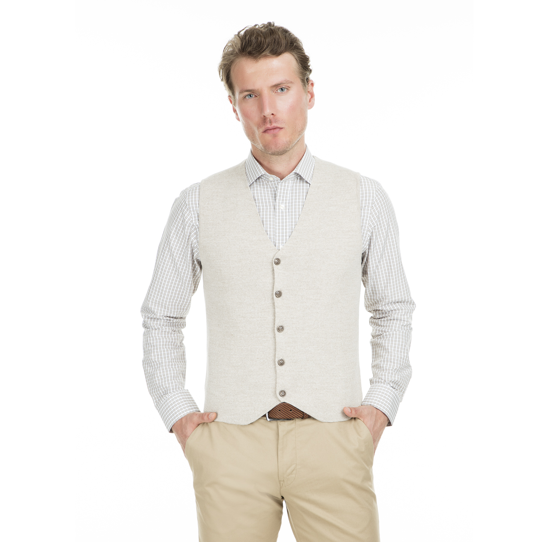 Buratti Chaleco de hombre 430YEDUZ: Beige / L