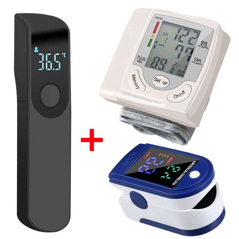 Bloeddrukmeter Pols Monitor Automatische Digitale Lcd-scherm Heart Beat Rate Pulse Meter Meet Wit Handige Draagtas: R