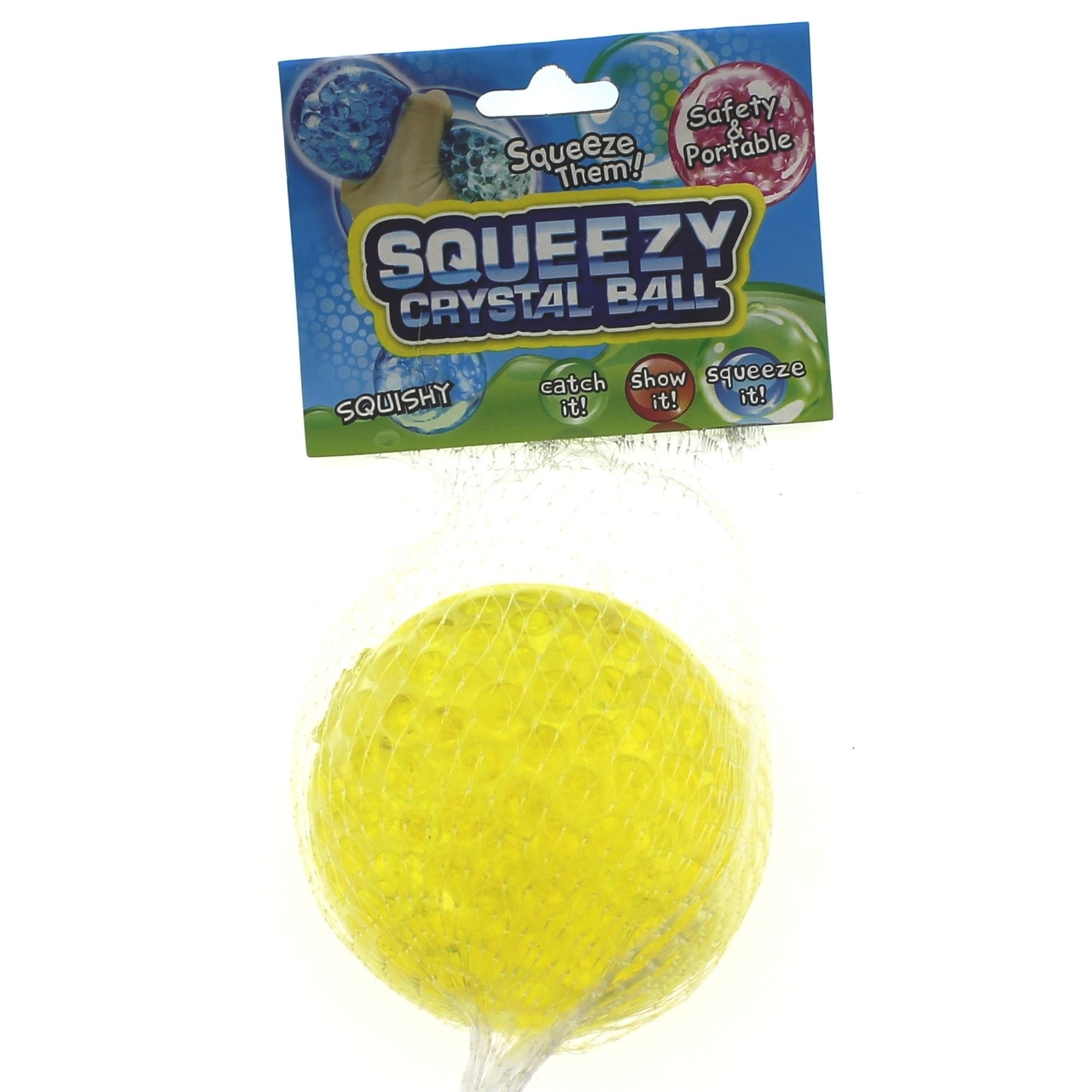 Squishy Stress Ball Yellow Crystal Slime
