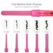 5 in 1 Ceramic Styling Tools Hair Curling Iron Hair waver Pear Flower Cone Electric Hair Curler Roller Curling Wand