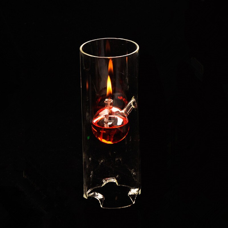 2 Stks/pak 8*22Cm Midden Grootte Cilinder Vormige Glazen Olie Lamp Bruiloft Decoratie Vriend Handwerk