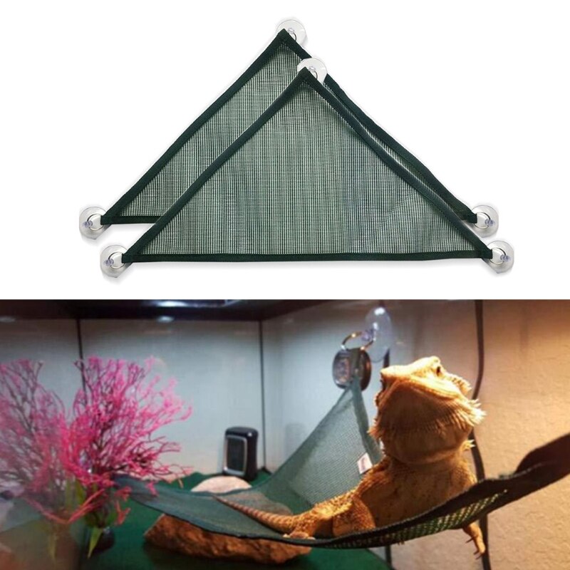 2 -pack skäggig drake hängmatta ödla solstol stege hängande sängtillbehör, reptilhabitat terrariumdekoration för vara