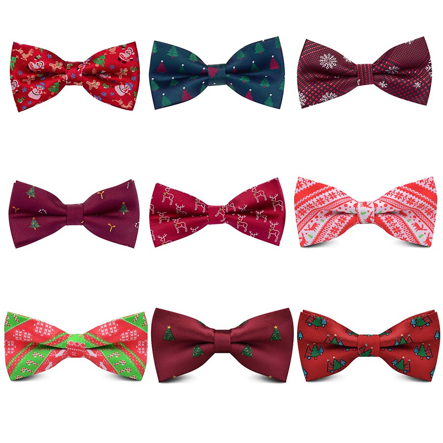 Rbocott julesløyfe barn nyhet sløyfe for gutter snøfnuggtre sløyfe for barn sløyfe størrelse 10cm*5cm