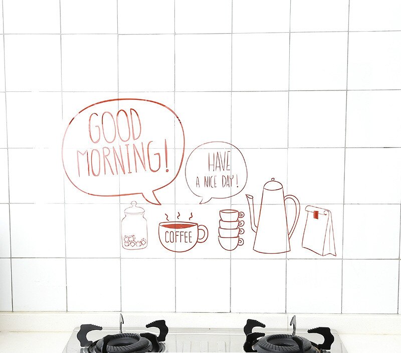 2 PC Transparent Self-adhesive Paper, High Temperature Resistant, Oil Proof, Kitchen Tile Waterproof, Fume Wall Sticker: 2
