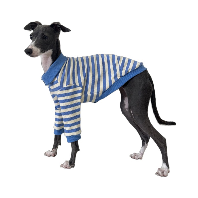 Camisa polo para animais de estimação tecido de algodão puro estiramento galgo italiano Whippet Bedlington Terrier roupas para cães