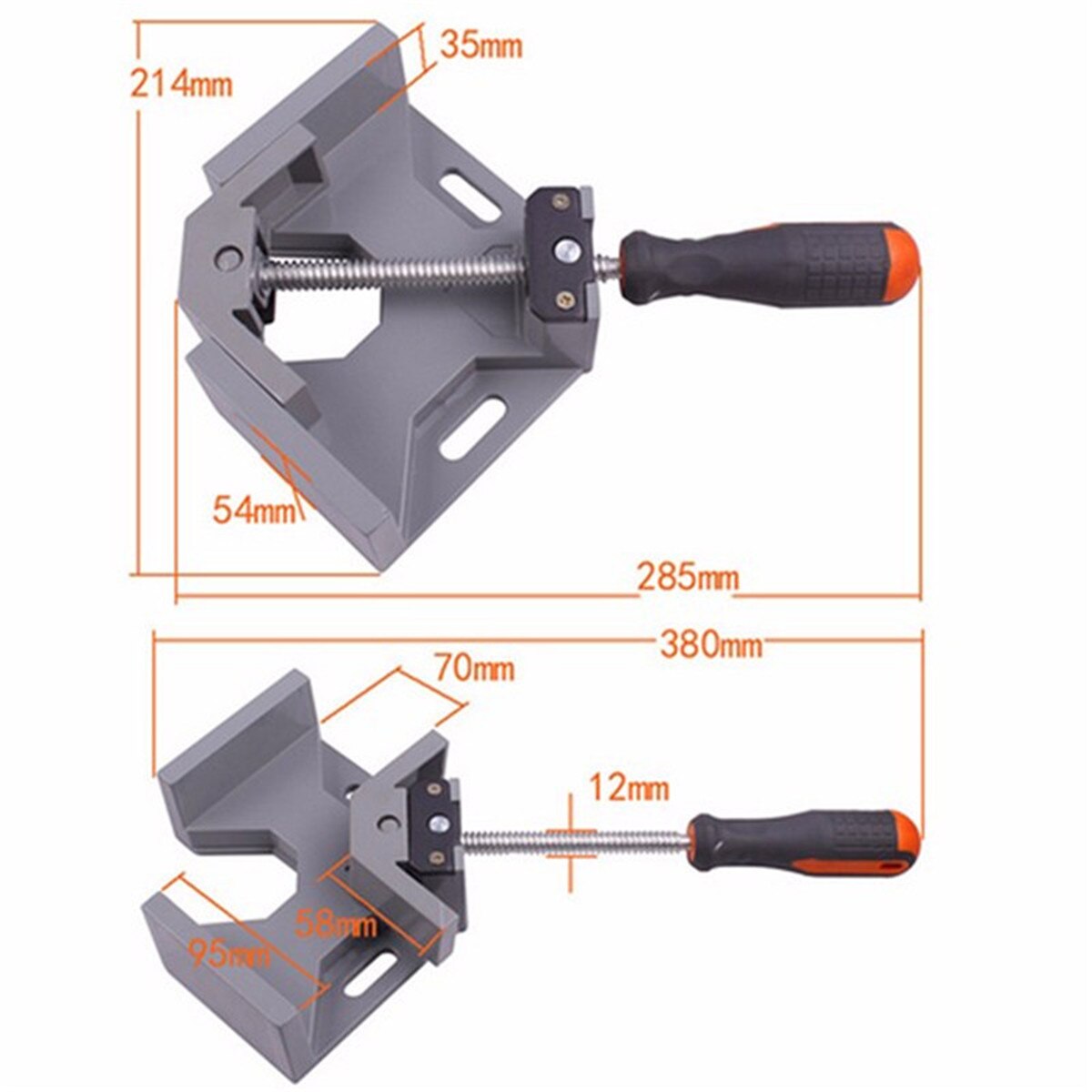 Aluminum 90 Degree Right Angle Clamp Angle Clamps Woodworking Frame Clip Right Angle Folder Tool Wood Metal Welding Gussets