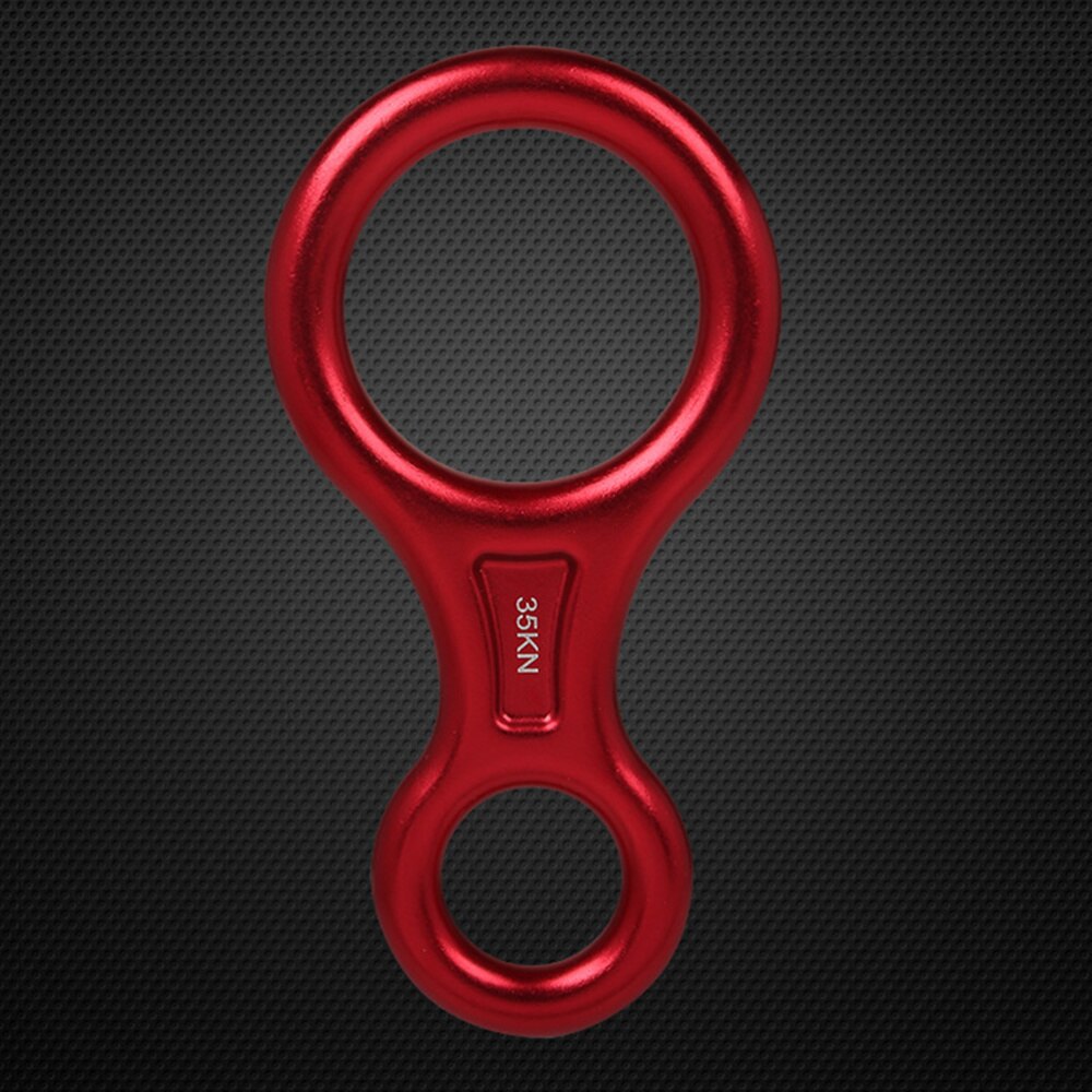 2pcs Climbing Descender 35KN Figure 8 Word Rope Descender Rappel Ring Downhill Eight Ring Rappelling Gear Belay Device Equipment