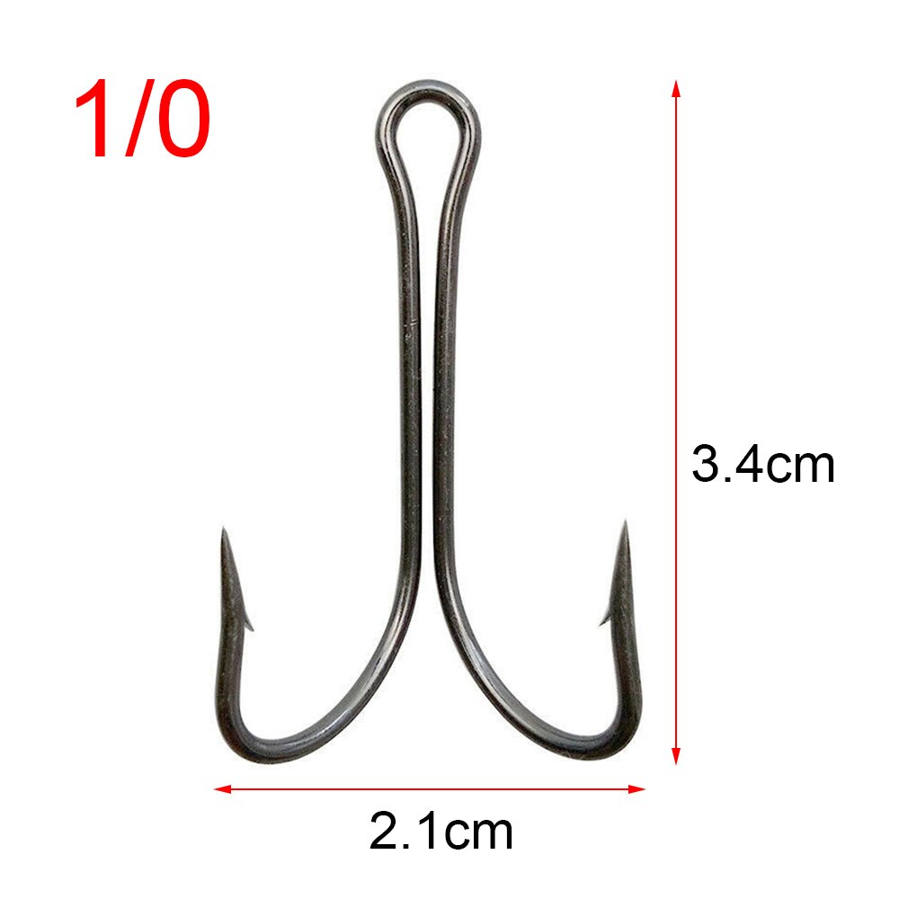 Hyaena 150pcs High Carbon Staal Dubbele Vishaak Fly Koppelverkoop Bas Vishaak Vishaak voor Zachte Lokken Jig: 1 0