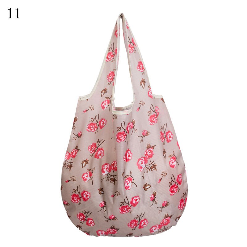 Polyester Multifunctionele Bloem Eco Bag Herbruikbare Shopping Pouch Opvouwbare Opvouwbare Tas Handig Kruidenier Tas Boodschappentas Opslag: 11