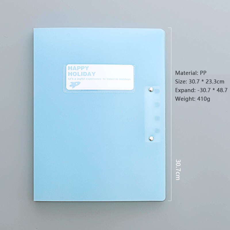 Carpeta A4 Carpeta de papel de prueba Almacenamiento de carpetas de datos bolsa organizador de archivos libro escuela Oficina suministros de documentos Carpeta de archivo: Blue