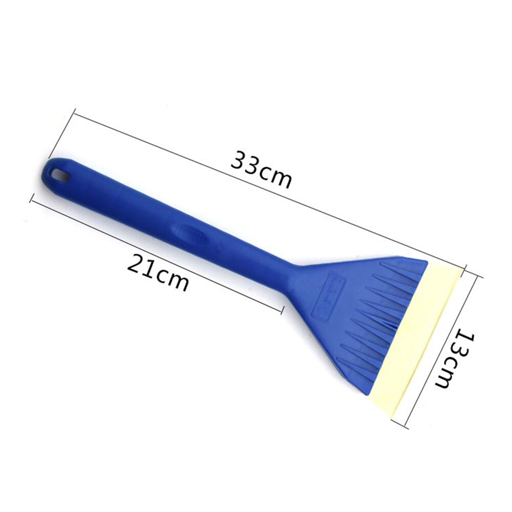 Stainless Steel Handle Snow Shovel Ice Scraper Multi-function Snow Removal Refrigerator Defrosting Shovel Brush Tool: Blue