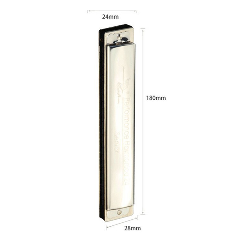24 Holes Swan Harmonica Tremolo Harmonica Silver Armonica g C D E F G A B A# C# D# F# G# 24 Holes Swan Harmonica