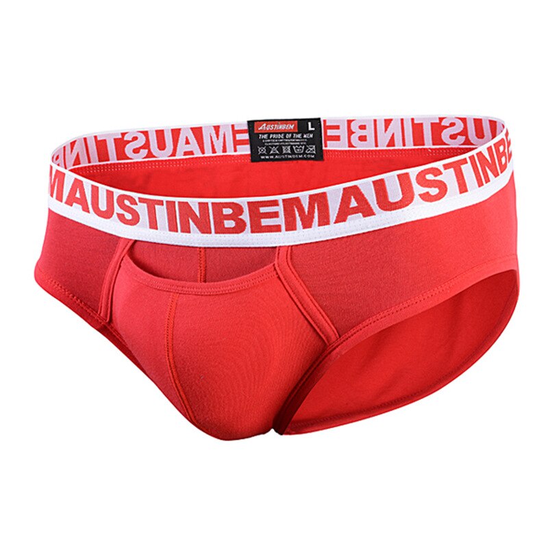 Brand AUSTINBEM Cotton Men solid Underwear solid Briefs Men cuecas Soft Underpants Men Panties: 3 / L