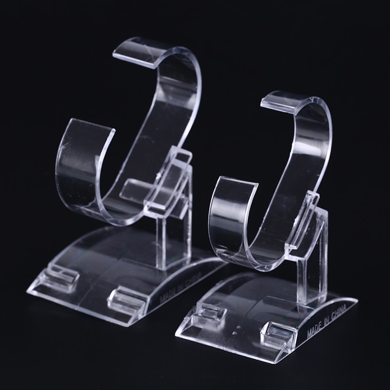 Clear Plastic Wrist Watch Display Rack Holder Clear Acrylic Watch Display Holder Stand Rack Tool Show Case Stand Tool