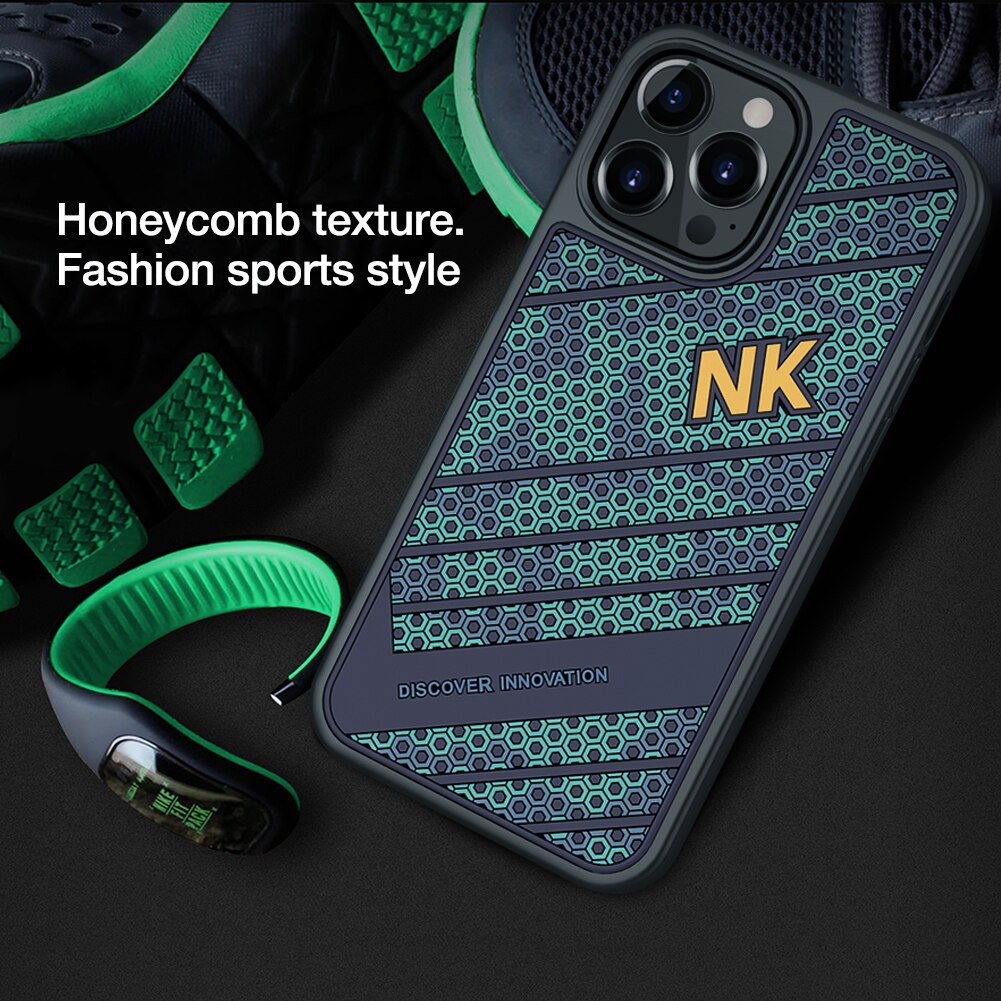 Voor Iphone 13 Pro Max Case Nillkin Luxe Striker 3D Textuur Silicone Ultradunne Back Cover Voor Iphone 13 13 Pro Max Telefoon Case