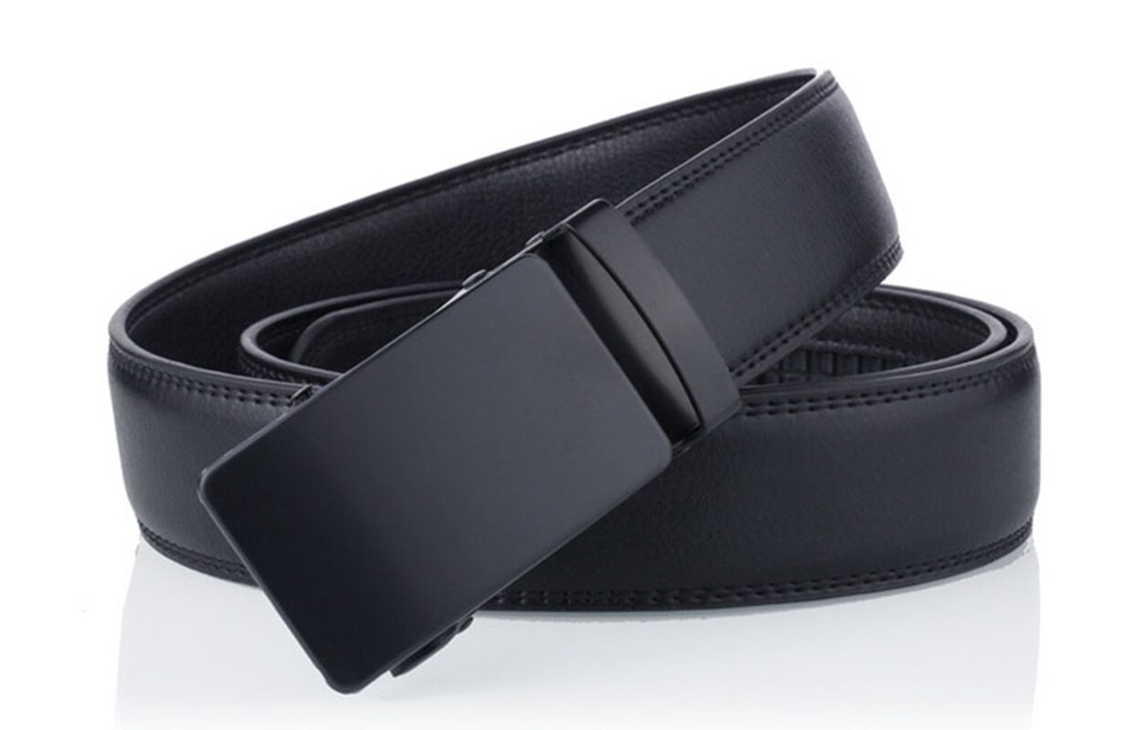 Men Imitation Leather Belt Alloy Automatic Buckle Belt Business Affairs Casual Men Belt pasek M175