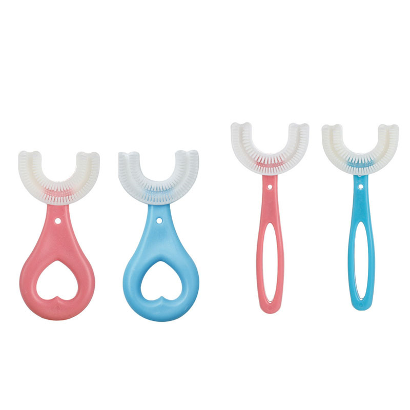 2021 nuovo spazzolino da denti per bambini U spazzolino da denti manuale in silicone pulizia della bocca cartone animato versione manuale accessori per bambini