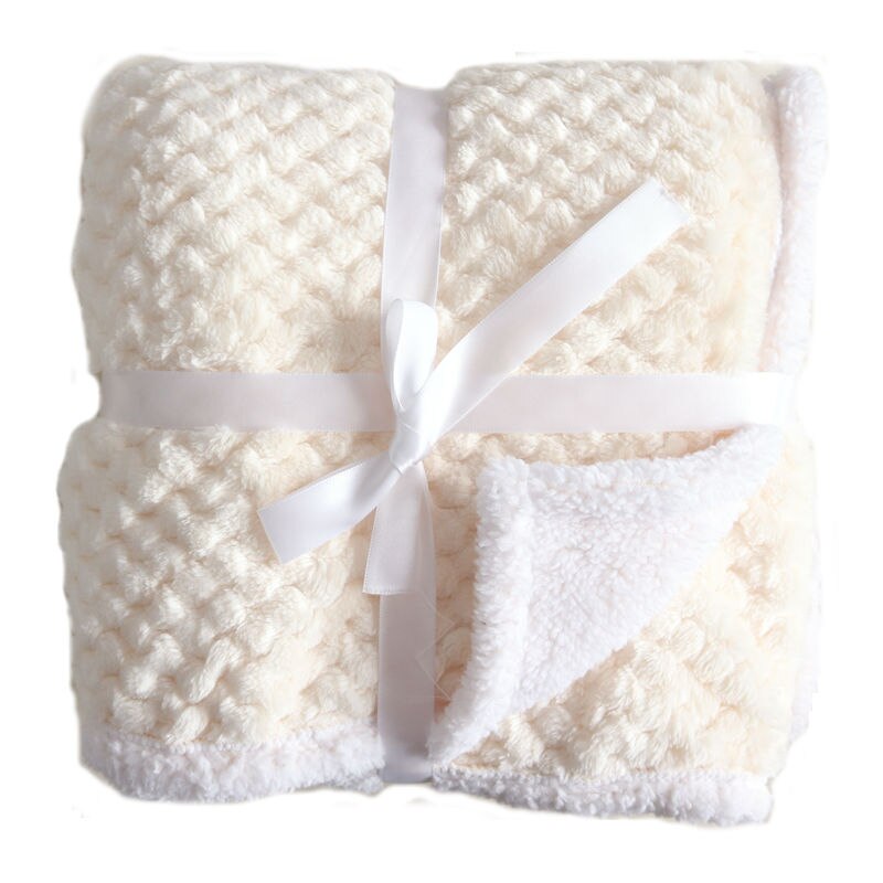 Mantas de franela 3D para bebé recién nacido, conjunto de ropa de cama sólida, funda para cochecito infantil, manta para niño y niña: Beige Pineapple