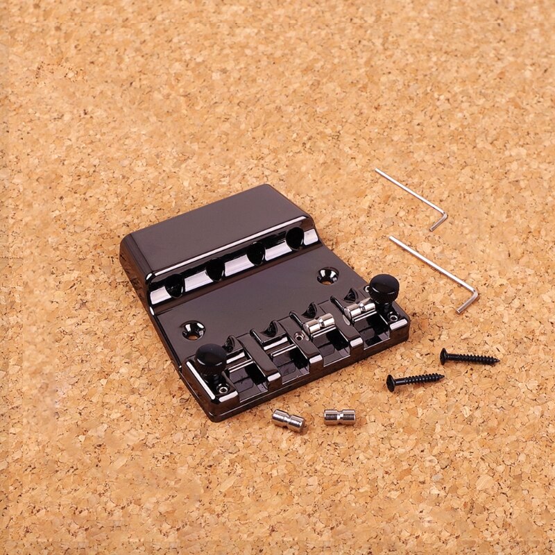 Petite guitare électrique en forme de chaussure, 4 cordes, pont de basse avec vis clés, métal noir, accessoires d'instruments de musique