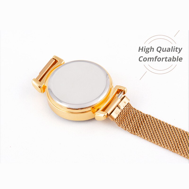 LED berühren Bildschirm Frauen magnetisch Armband Uhren Luxus Gold Digital Kleid Uhr Quarz Armbanduhr Damen Uhr relogio feminino