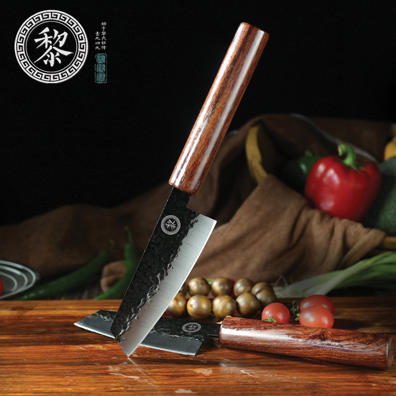 4.5 Inch Handmade Forged Knives Traditional Craft Fruit Forging Kitchen Knife 4Cr13mov Cooking Tools Fish Boning Sharp Kiritsuke