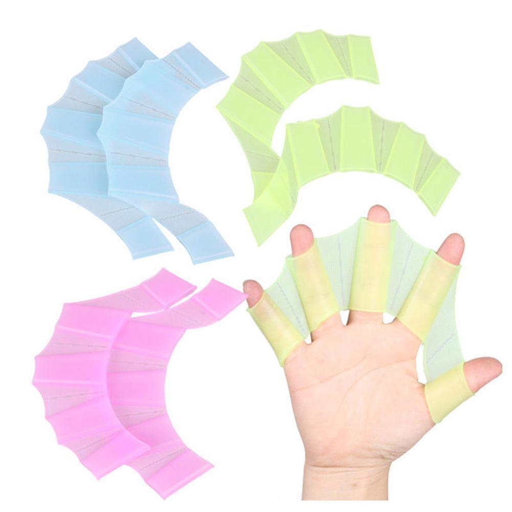 1 paar Silikon Schwimmen Flossen Schwimmhäuten Handschuhe Training Swim Getriebe Hand Paddle