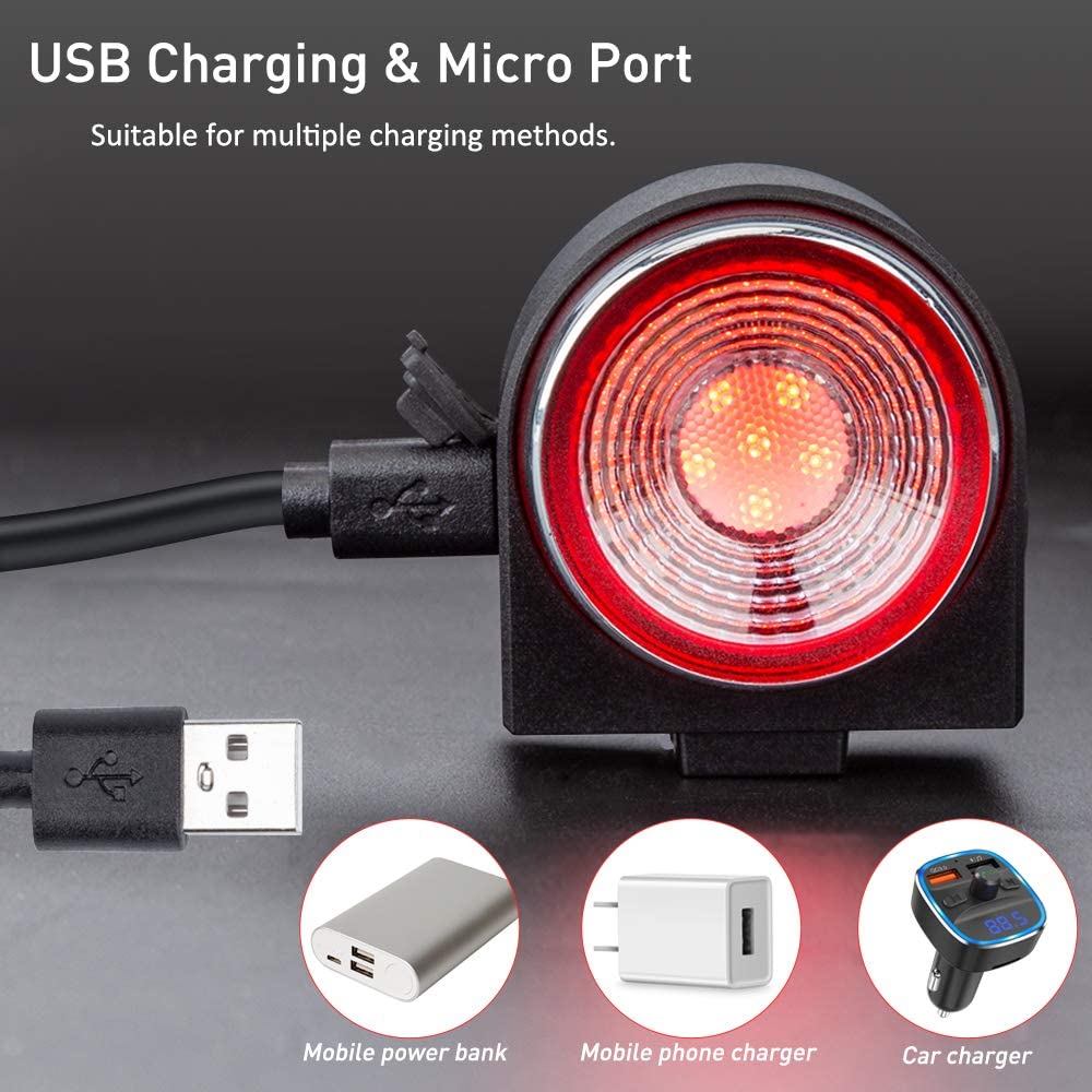 Awapow z zabezpieczeniem przeciw kradzieży rowerowy ogon alarm świetlny USB akumulator Super jasne światło rowerowe IP65 wodoodporne tylne światło doprowadziło lampa rowerowa