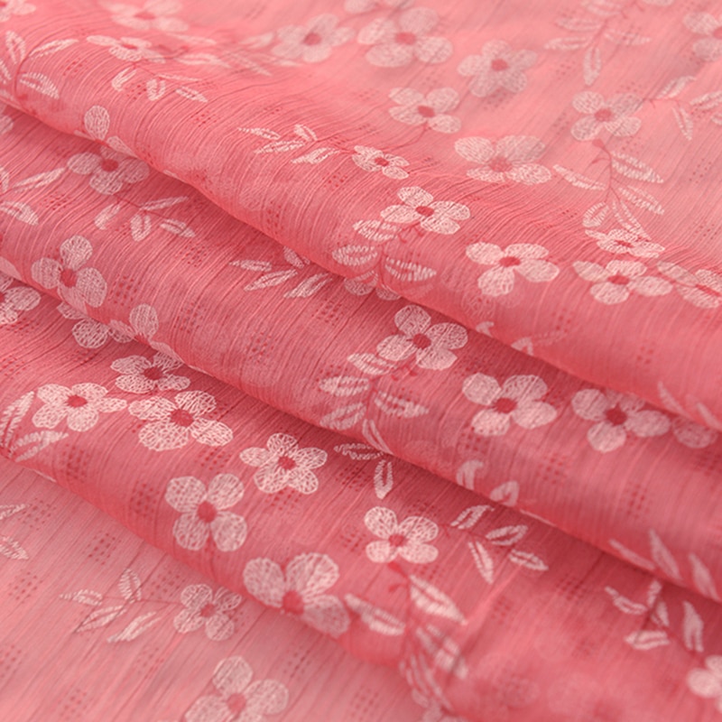 Tela de gasa estampada con flores, tela para coser DIY textil para primavera y verano, tela de ropa de mujer, Material