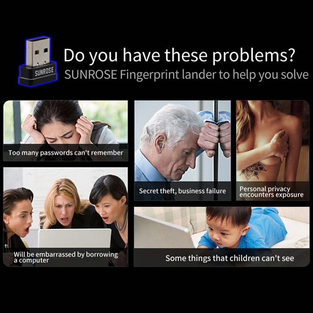 Home Mini Capturing PC Fingerprint Scanner Laptop Security Key Computer USB Interface Reader Sensor Office For Windows 10