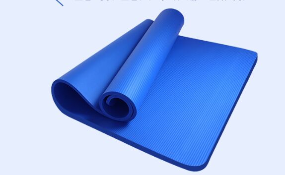 NBR Yoga Mat - 185x80cm - 15mm Thick - Non-Slip - Odorless - Fitness Pilates Home Sport Gym Exercise Mat: Blue
