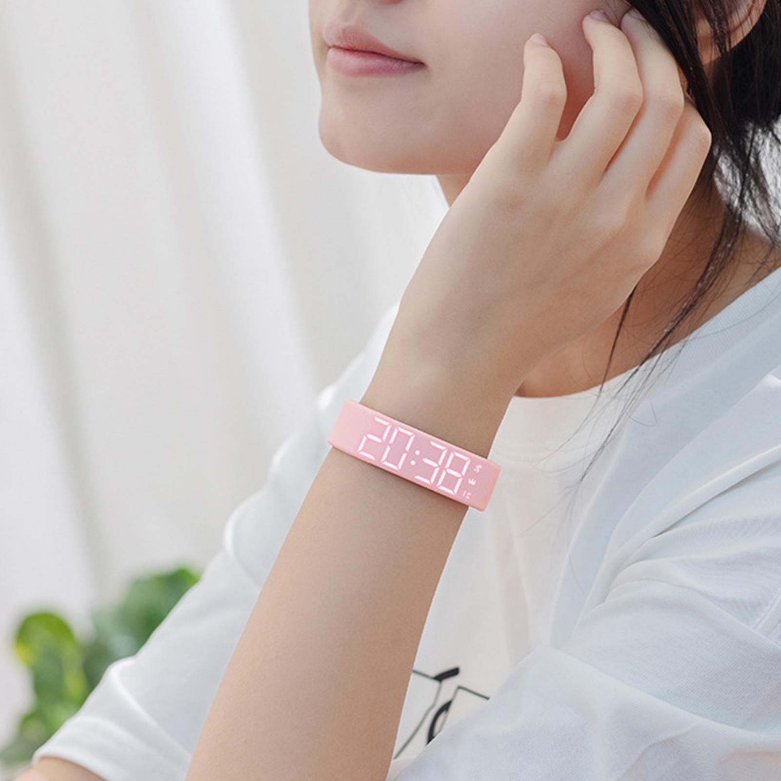 Orologio digitale con sveglia Sveglia vibrante Vibrazione silenziosa Sveglia Bracciale Smartwatch regolabile Orologio da polso