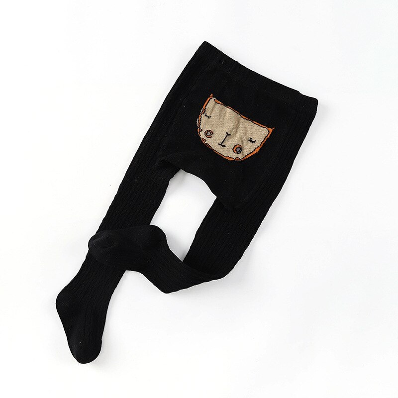 Medias de algodón suave para niños y niñas de 1 a 6 años, ropa de bebé, pantimedias: black / 0-1 years