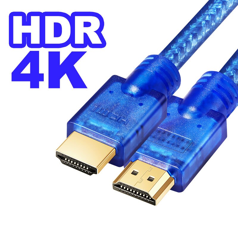 Shuliancable hdmi-kompatibelt kabel 2.0 4k 60hz 3d videokabel hdr splitter switcher til hd tv laptop  ps3 ps4 computer xbox: Blå / 10m