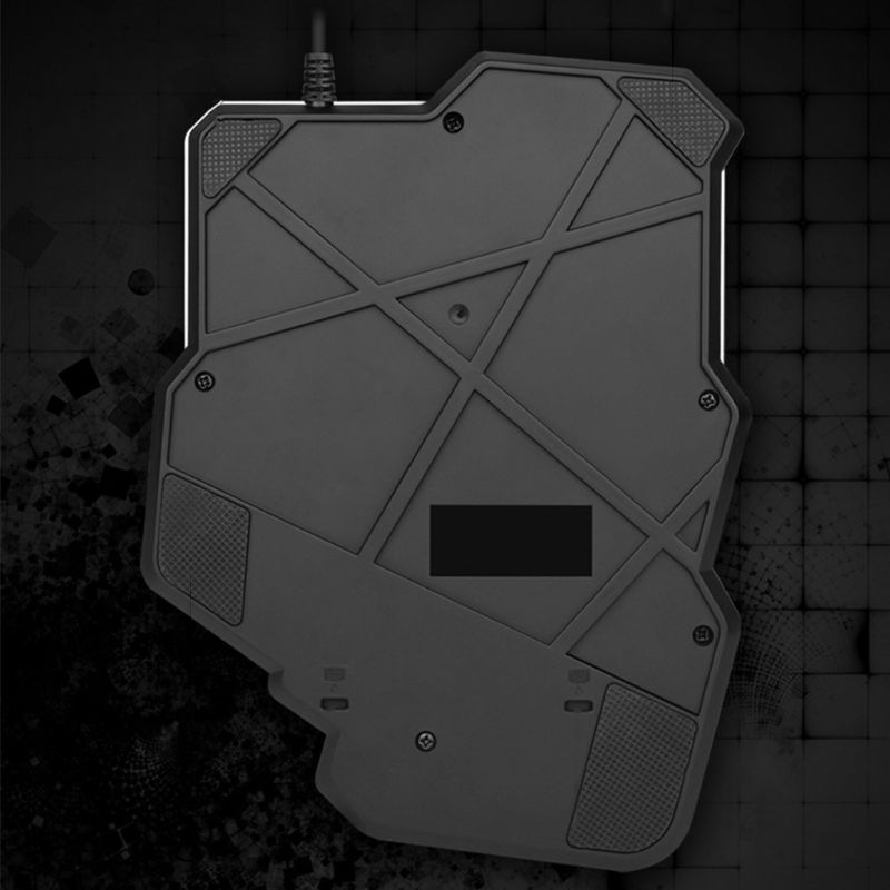 One-hand Gaming Keyboard Portable One Hand Mechanical Wired Colorful Backlit Macro Definition Gaming Keyboard