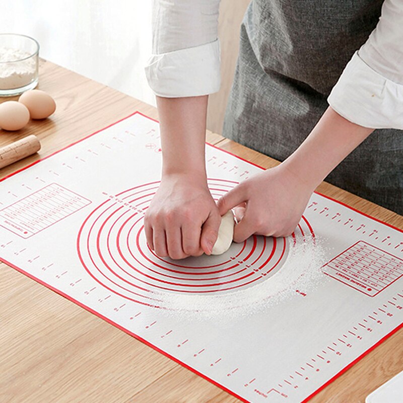 1pc grote siliconen bakmatten, antiaanbakmat, deegmat voor cake, pizza, kneedmat, 60 x 40cm siliconen bakvormen met maatverdeling