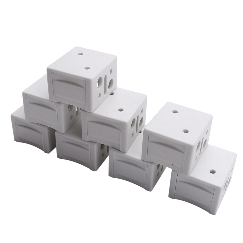 Soportes ciegos de 1 pulgada, caja de perfil blanco, soporte de montaje para ventana, persianas, soporte de Riel (8)